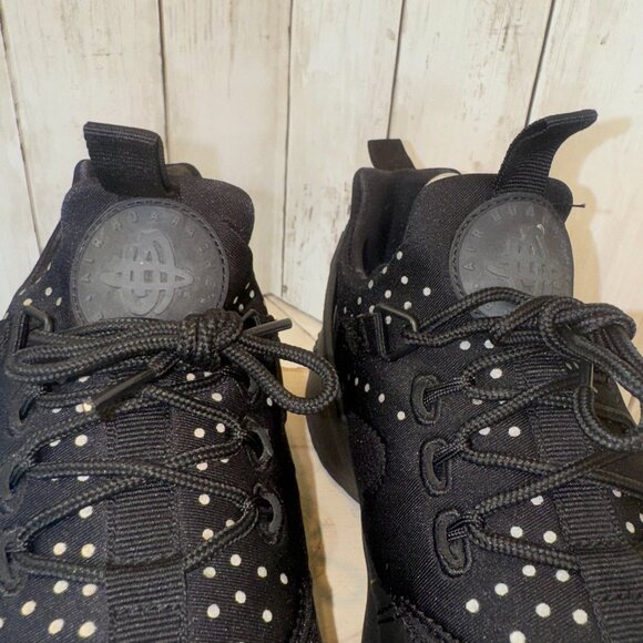 Nike Air Huarache Utility Shoes Men Sz 7.5 Running Triple Black Sneakers 806807 - Picture 4 of 11